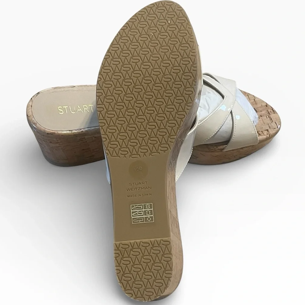 Stuart Weitzman‎ Carmen Platform Slide, Color: Seashell, Size 10B, NIB - Picture 4 of 5